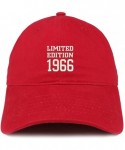 Baseball Caps Limited Edition 1966 Embroidered Birthday Gift Brushed Cotton Cap - Red - CU18CO9EH30 $23.52
