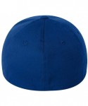 Baseball Caps Silver Wooly Combed Stretchable Fitted Cap Kappe Baseballcap Basecap - Royal Blue - C8124DW6FK1 $28.90