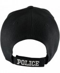 Baseball Caps Police Law Enforcement Officer Gear Uniform Baseball Cap Hat - Black - CW12N7F68CD $18.76