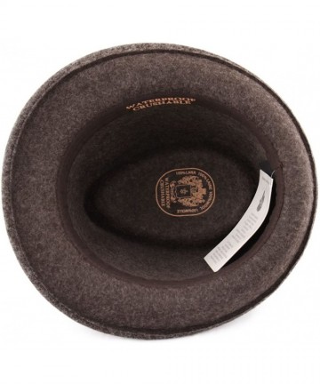 Fedoras Classic Trilby Pliable Wool Felt Trilby Hat Packable Water Repellent - Marron-chine - C51880D0XA4 $50.86