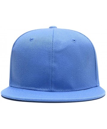 Baseball Caps Men Women Custom Flat Visor Snaoback Hat Graphic Print Design Adjustable Baseball Caps - Sky Blue - CA18HCS5G2N...