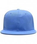 Baseball Caps Men Women Custom Flat Visor Snaoback Hat Graphic Print Design Adjustable Baseball Caps - Sky Blue - CA18HCS5G2N...