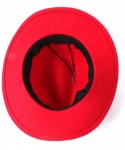 Cowboy Hats Fashion Western Roll Up Sombrero - Red - CV18L0LTNX7 $52.64