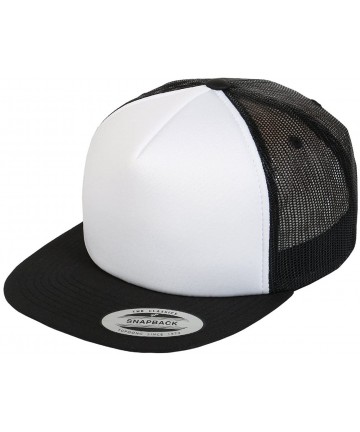 Baseball Caps Foam Trucker Snapback - Black/White/Black - CC11VNHC1UX $13.75