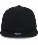 Baseball Caps Extra Large Size Solid Color Flat Bill Snapback Hat Blank Baseball Cap - Black&camo - CD12O2V7SMG $34.16