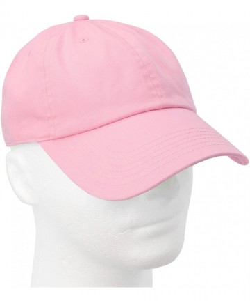 Baseball Caps Classic Baseball Cap Dad Hat 100% Cotton Soft Adjustable Size - Light Pink - CF11AT3SSWB $14.77