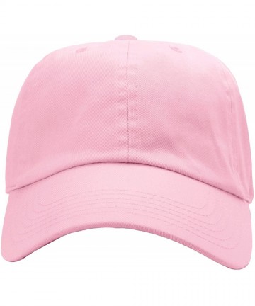 Baseball Caps Classic Baseball Cap Dad Hat 100% Cotton Soft Adjustable Size - Light Pink - CF11AT3SSWB $14.77
