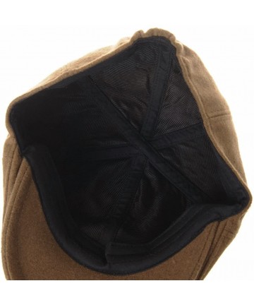 Newsboy Caps Wool Newsboy Hat Flat Cap SL3021 - Brown - CH12883Y8UZ $28.72