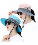 Sun Hats Women's Sun Hat Outdoor UV Protection Bucket Mesh Boonie Hat Adjustable Fishing Safari Cap Waterproof - CK18OKTM9ZE ...