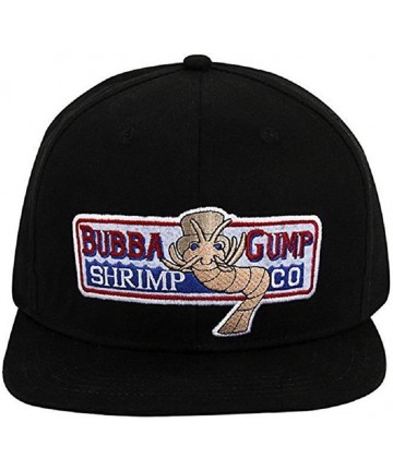 Baseball Caps Bubba Gump Hat Shrimp Co. Embroidered Forrest Gump Baseball Cap Adjustable Hat - Snapback Hat Black - CC18XS594...