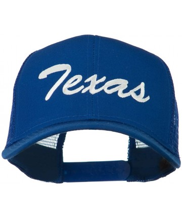 Baseball Caps Mid States Texas Embroidered Mesh Back Cap - Royal - CY11MJ3QD2R $29.63