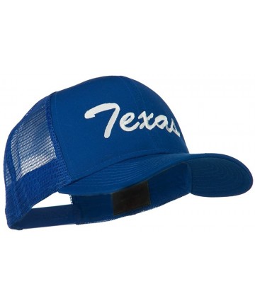 Baseball Caps Mid States Texas Embroidered Mesh Back Cap - Royal - CY11MJ3QD2R $29.63