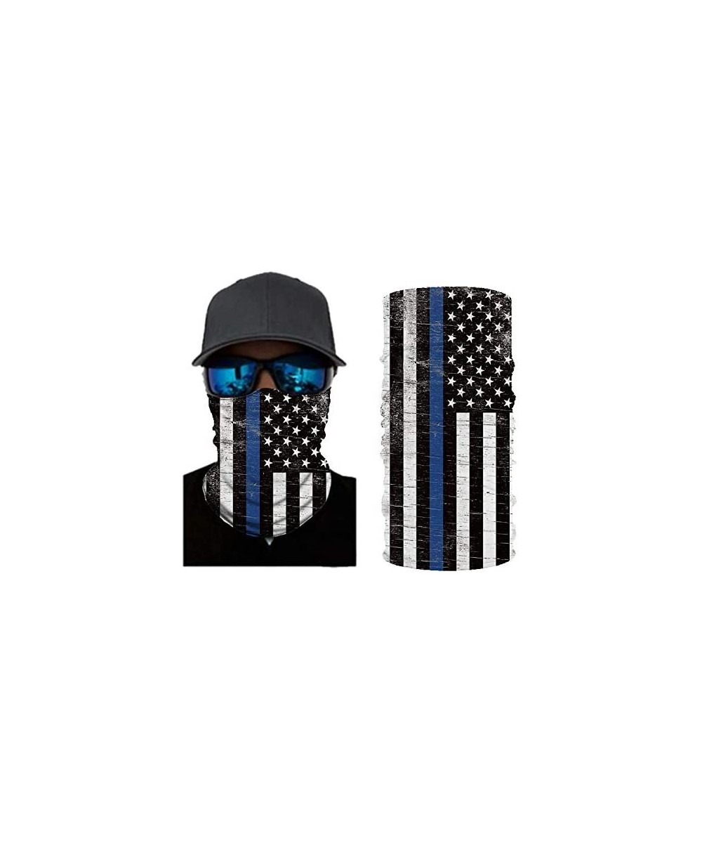 Balaclavas Stripes USA Flag Print Balaclava and Cool Skull Stars for Men Women Dust Wind Mask Neck Gaiter - Cy-ac118 - CS199I...