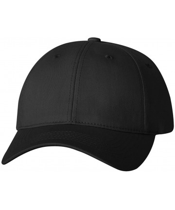 Baseball Caps Mens Twill Cap with Velcro Closure (2260) - Black - CR1180CRCOT $11.96