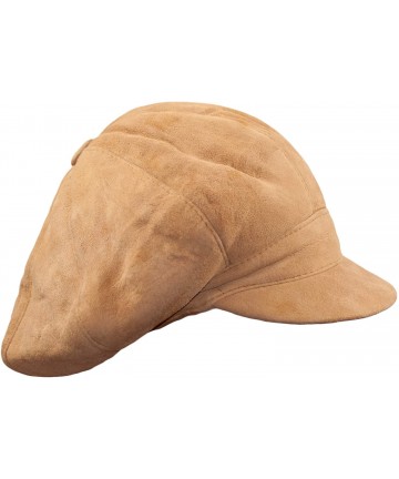 Newsboy Caps Womens Big Baker Boy Cap Leather Hat Newsboy Vintage Slouchy Painter - Camel - CG18NAXC2H3 $59.43