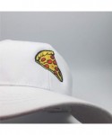 Baseball Caps Pepperoni Pizza Embroidery Baseball Cap Dad Hat Unisex Adjustable Hip hop Food Hat - White - CI18LOL0G2K $15.87