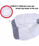 Skullies & Beanies Women's Knitted Messy Bun Hat Ponytail Beanie Baggy Chunky Stretch Slouchy Winter - Camel - CJ18YTL2Y5D $1...