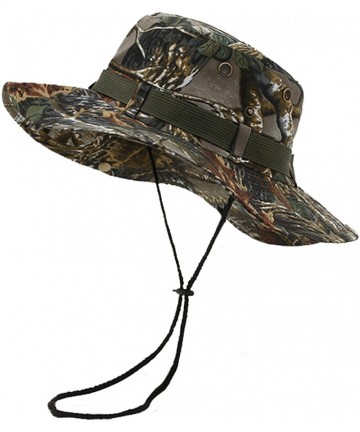 Sun Hats Jungle Camo Boonie Sun Hat Snap Wide Brim Caps Outdoor Fishing Hunting Safari Cap - Army Camo - CO18DAGNDTK $21.47