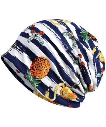 Skullies & Beanies Chemo Cancer Sleep Scarf Hat Cap Cotton Beanie Lace Flower Printed Hair Cover Wrap Turban Headwear - C9196...
