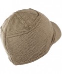 Skullies & Beanies Army Style Acrylic Cadet Winter Beanie Hat with Visor - Taupe - CO12NTZ622N $26.89