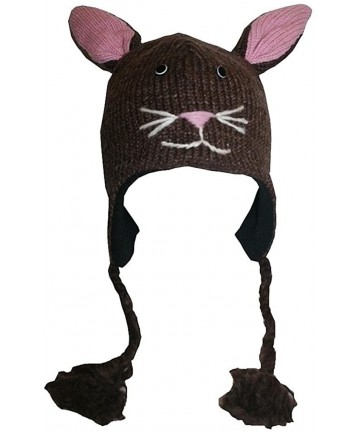 Skullies & Beanies Animal Hat Wool Fleece Lined Trapper Beanie Cap Adult Teenagers - Bunny Rabbit - CD11HNUX4B9 $48.17