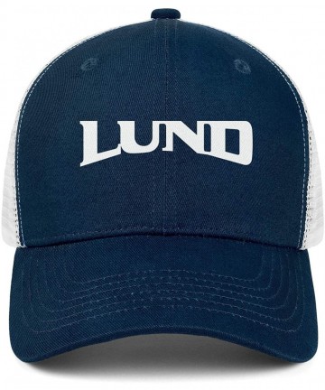 Baseball Caps Stylish Mens Trucker Hat Lund-Logo- Baseball Caps for Women Crazy Cotton Adjustable Unisex Mesh Ball Cap - CA18...