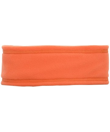 Cold Weather Headbands Canadian Handmade Unisex Triple-Layer Micro Fleece Headband - Orange - C318XZQOZRL $19.15