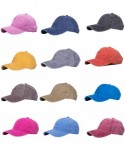 Baseball Caps Men's Baseball Cap Dad Hat Washed Distressed Easily Adjustable Unisex Plain Ponytai Trucker Hats - Sky Blue - C...