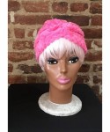Headbands Faux Fur Turban Hair Cover One Size - Mother's Day Rose Pink - CV18ZE3O4D8 $18.95