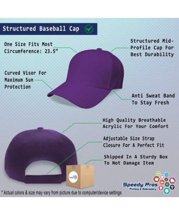 Baseball Caps Custom Baseball Cap Navy Seal Black Logo Embroidery Dad Hats for Men & Women - Purple - CR18SK8UT9G $14.89