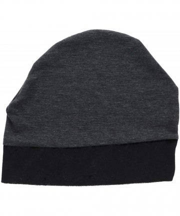 Skullies & Beanies No Slip Cotton Wig Liner for Hats- Caps and Wigs - Dark Heather - CC18E0UW8YI $22.33