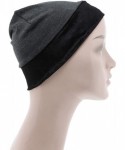 Skullies & Beanies No Slip Cotton Wig Liner for Hats- Caps and Wigs - Dark Heather - CC18E0UW8YI $22.33