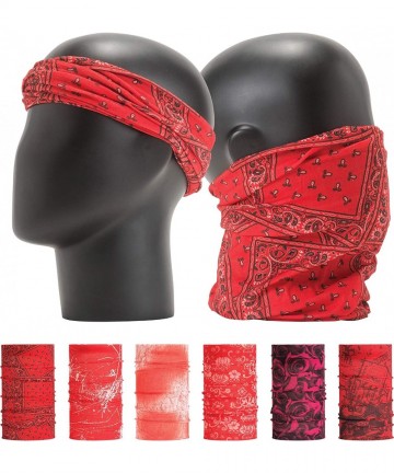Headbands Pattern Headwear Headband Bandana - Vintage Red No.1- 6pcs total - CB18M5M6IW9 $17.98