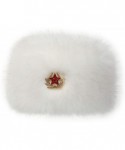 Bomber Hats Women's Winter Faux Fur Cossak Russian Style Hat - White With Kgb - CP18X8ICQ7H $22.49