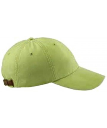 Baseball Caps Monogrammed 6-Panel Low-Profile Washed Pigment-Dyed Cap - Lime - CR12IJQE0AN $29.64