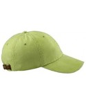 Baseball Caps Monogrammed 6-Panel Low-Profile Washed Pigment-Dyed Cap - Lime - CR12IJQE0AN $29.64
