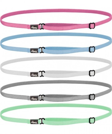 Headbands Women's Elastic & Adjustable No Slip Running Headband Multi Pack - Mint/Silver/White/Light Blue/Pink Elastic 5pk - ...