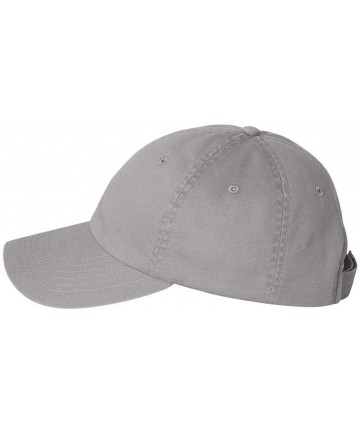 Baseball Caps VC350 - Unstructured Washed Chino Twill Cap with Velcro - Grey - CN11WMTSCFJ $12.72