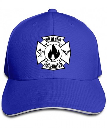 Baseball Caps Wildland Firefighter Maltese Cross Unisex Hats Trucker Hats Dad Baseball Hats Driver Cap - Blue - CO18X6HEXQL $...