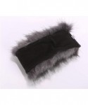 Cold Weather Headbands Cozy Warm Hair Band Earmuff Cap Faux Fox Fur Headband with Stretch for Women - B1-dark Grey - CD18HX9T...