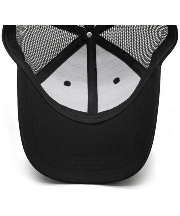 Baseball Caps Unisex Women Men's Cool Baseball Hat Adjustable Mesh Dad Flat Caps - Black-70 - CJ18TUSRXOM $24.48