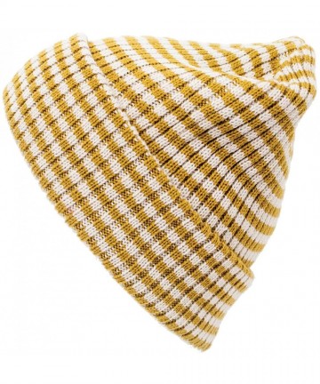 Fedoras Burney Beanie Hat - Mustard - C918IYSZIKN $26.21