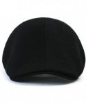 Newsboy Caps Soft cotton Newsboy Flat Cap ivy stretch Driver Hunting Hat - Black - CQ1102EW9O1 $28.67