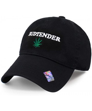 Baseball Caps Budtender Dad Hat Cotton Baseball Cap Polo Style Low Profile - Cotton Black - CT18SI9MNRS $16.19