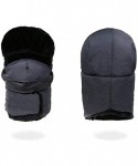 Skullies & Beanies Unisex Warm Windproof Print Trooper Trapper Hat Thermal Plush Lining Hunting Hat - Dark Blue - CL18I3ZZK7C...