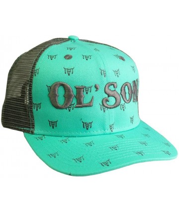 Baseball Caps Ol' Son Adjustable Snapback Hat - Light Green/Skull - CD18ZEY2409 $37.22