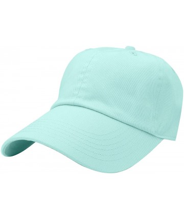 Baseball Caps Classic Baseball Cap Dad Hat 100% Cotton Soft Adjustable Size - Aqua Blue - CY12O5XFBTE $13.60
