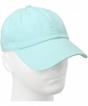 Baseball Caps Classic Baseball Cap Dad Hat 100% Cotton Soft Adjustable Size - Aqua Blue - CY12O5XFBTE $13.60