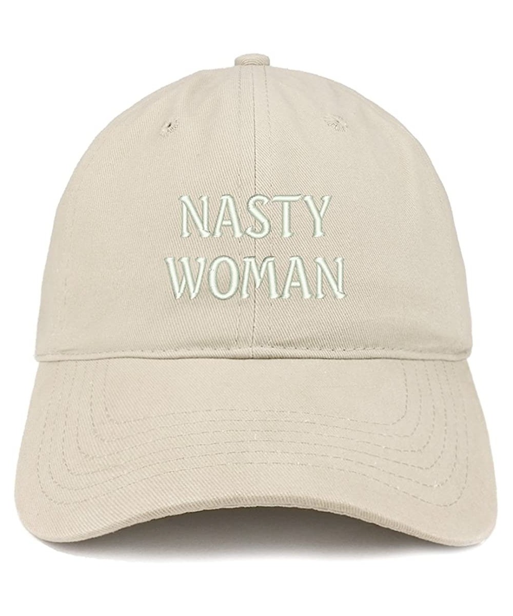 Baseball Caps Nasty Woman Embroidered Low Profile Adjustable Cap Dad Hat - Stone - C312O1ILRVZ $25.79