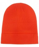 Skullies & Beanies Slouchy Beanie Cap Knit hat for Men and Women - Bright Orange - CV18WS5OEOR $13.20